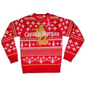 NEW Naughty Or Spiced Captain Morgan Ugly Christmas Sweater Shinesty Size M NWT